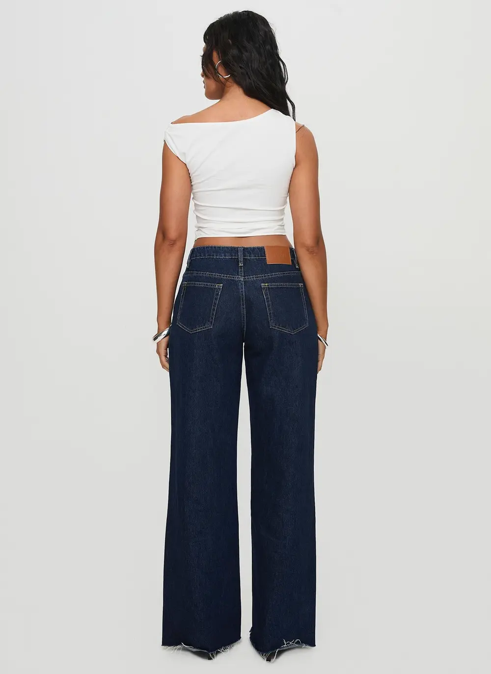 Darla Low Rise Straight Leg Jean Dark Blue Wash