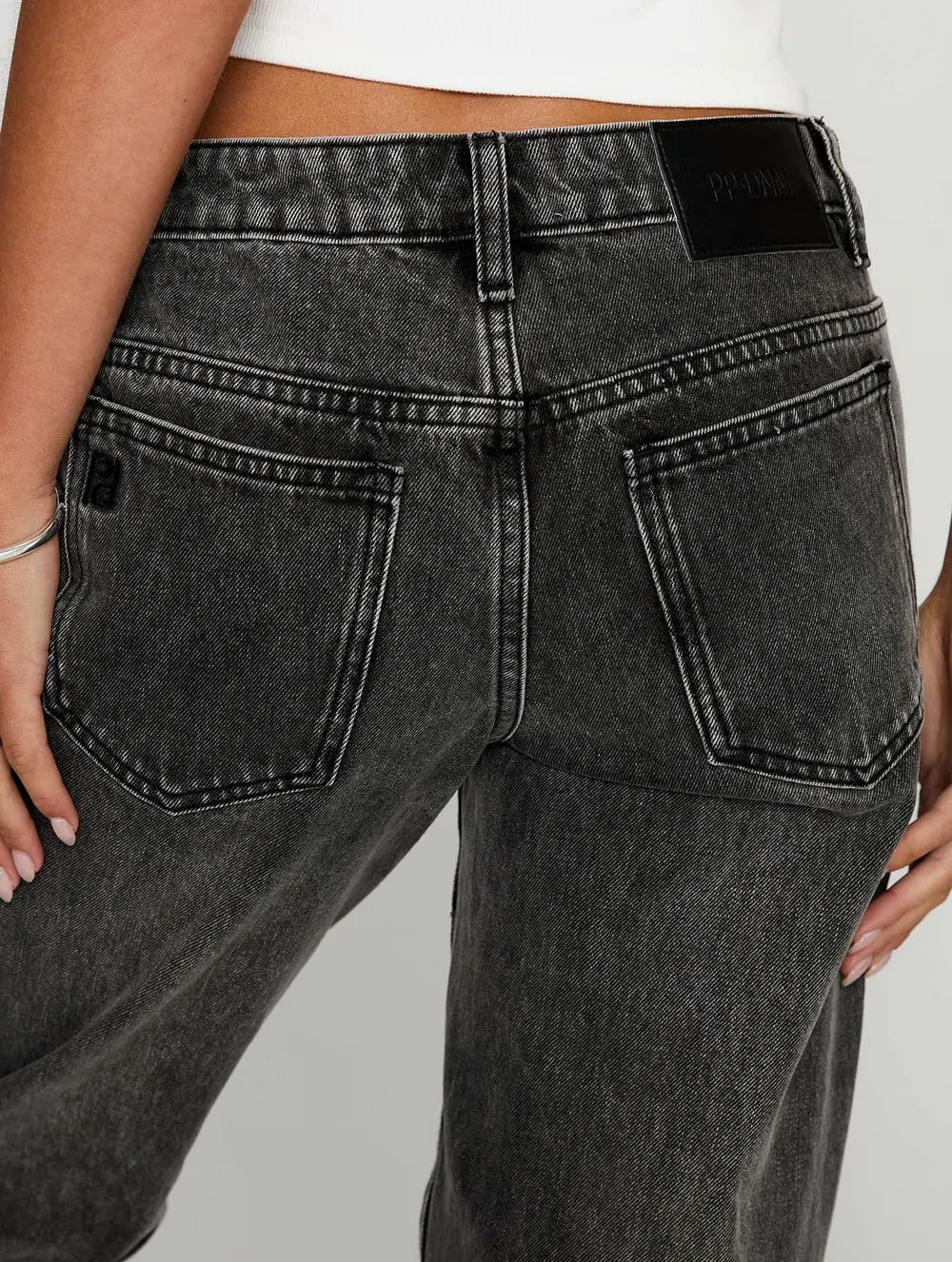 Better Half Low Rise Straight Leg Jeans Charcoal