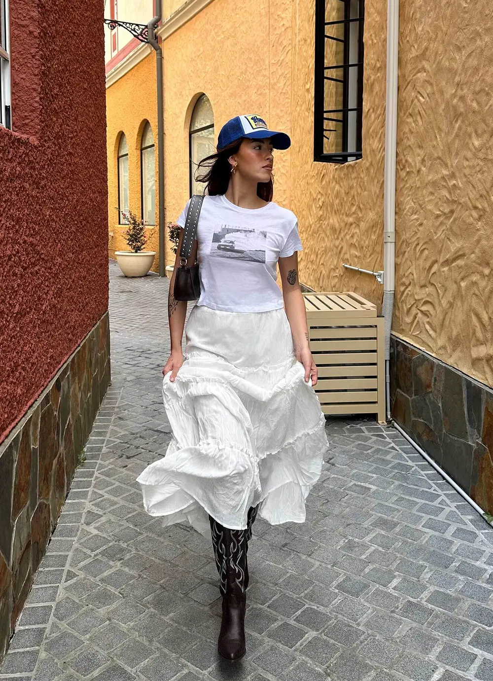 Miriah Maxi Skirt White Low Impact