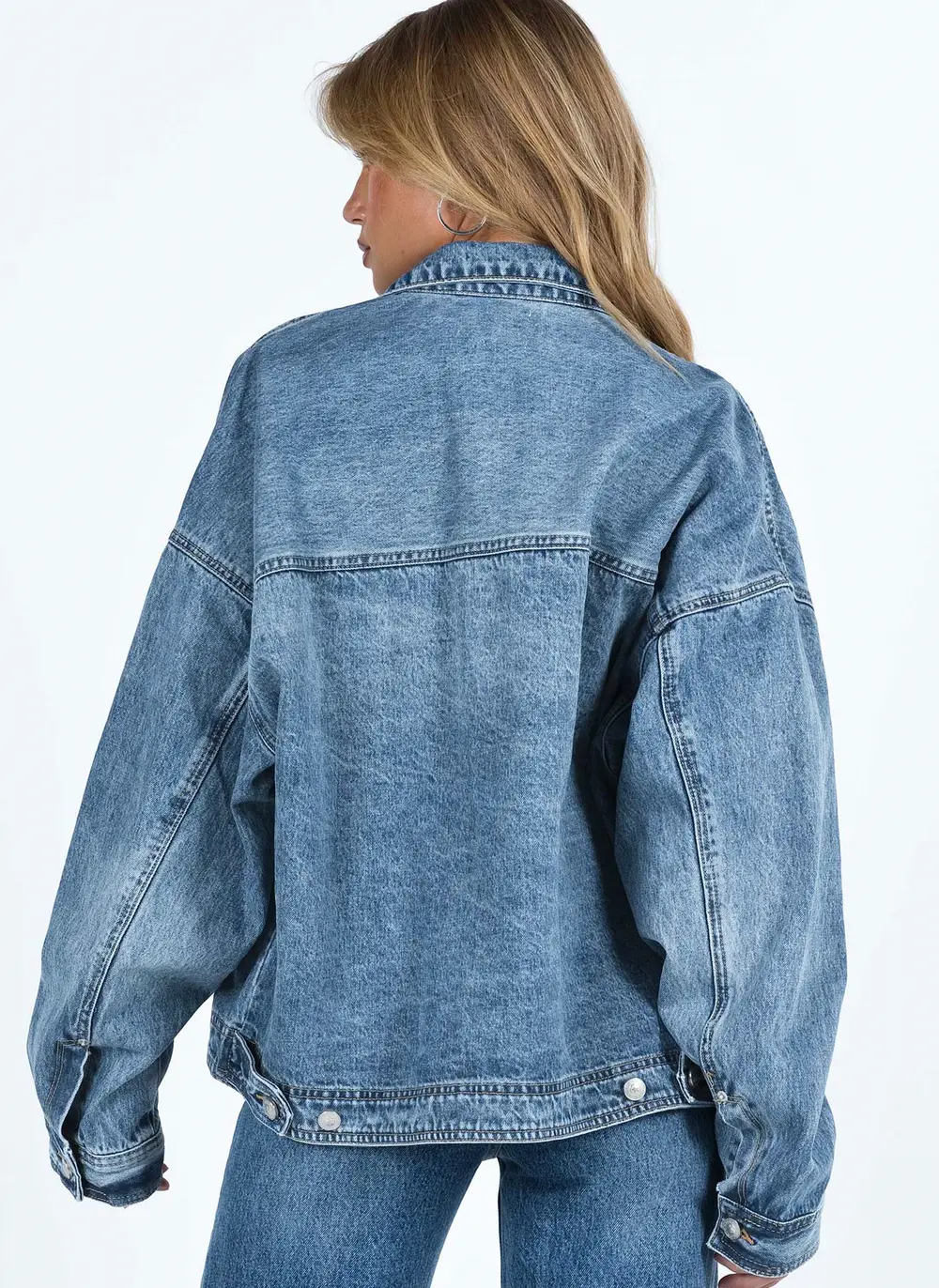 Kier Oversized Jacket Denim Mid Wash