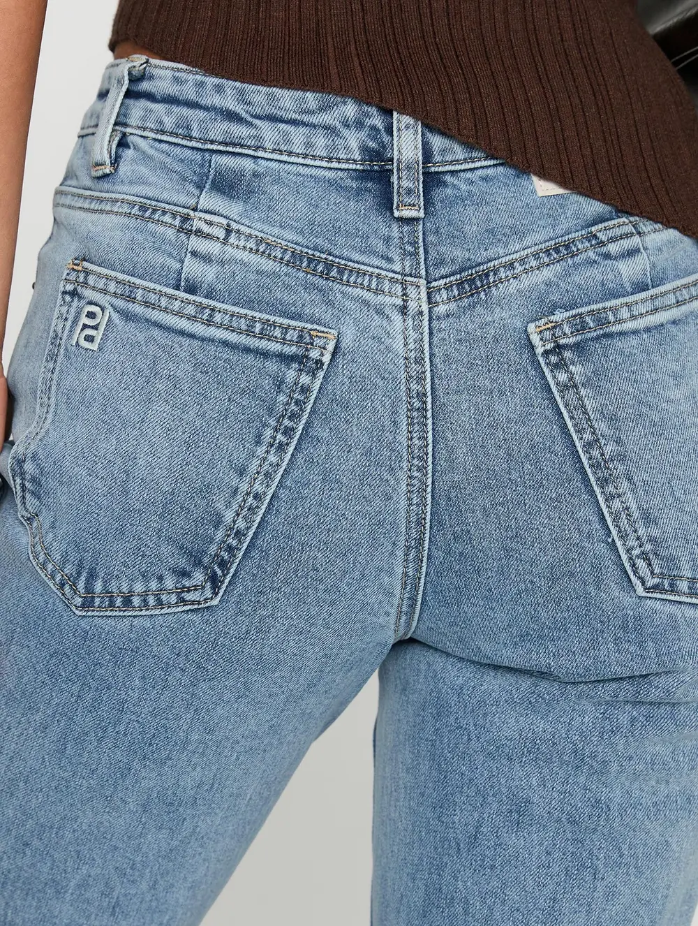 Magic Mirror Mid Rise Bootleg Jeans Ice Wash