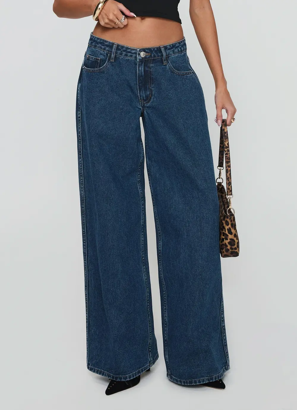 Ramos Low Rise Denim Jeans Dark Blue Wash