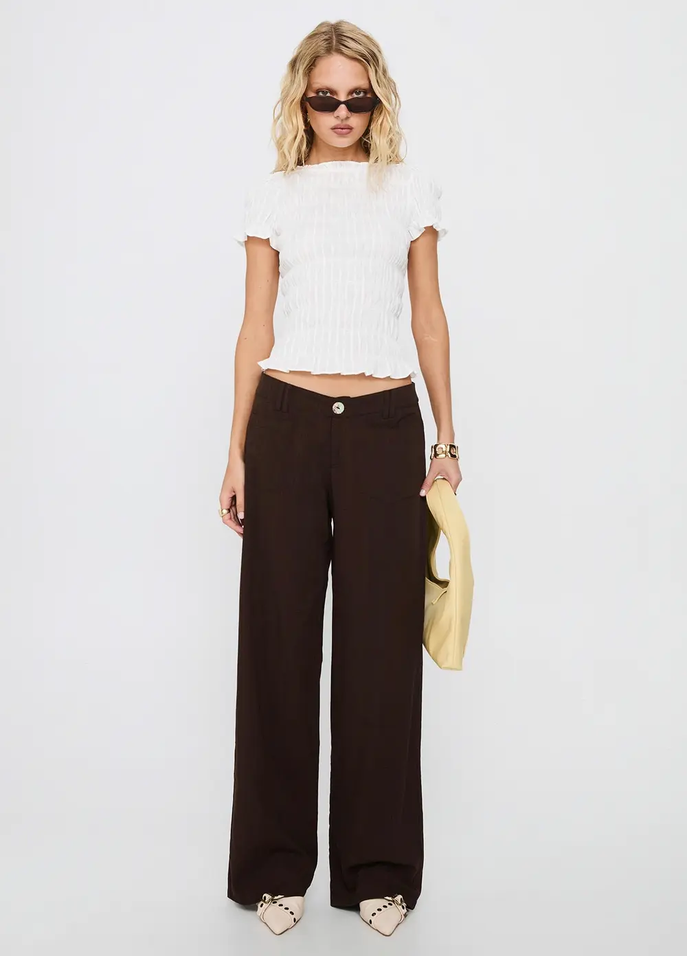 Vendi Low Rise Pant Chocolate