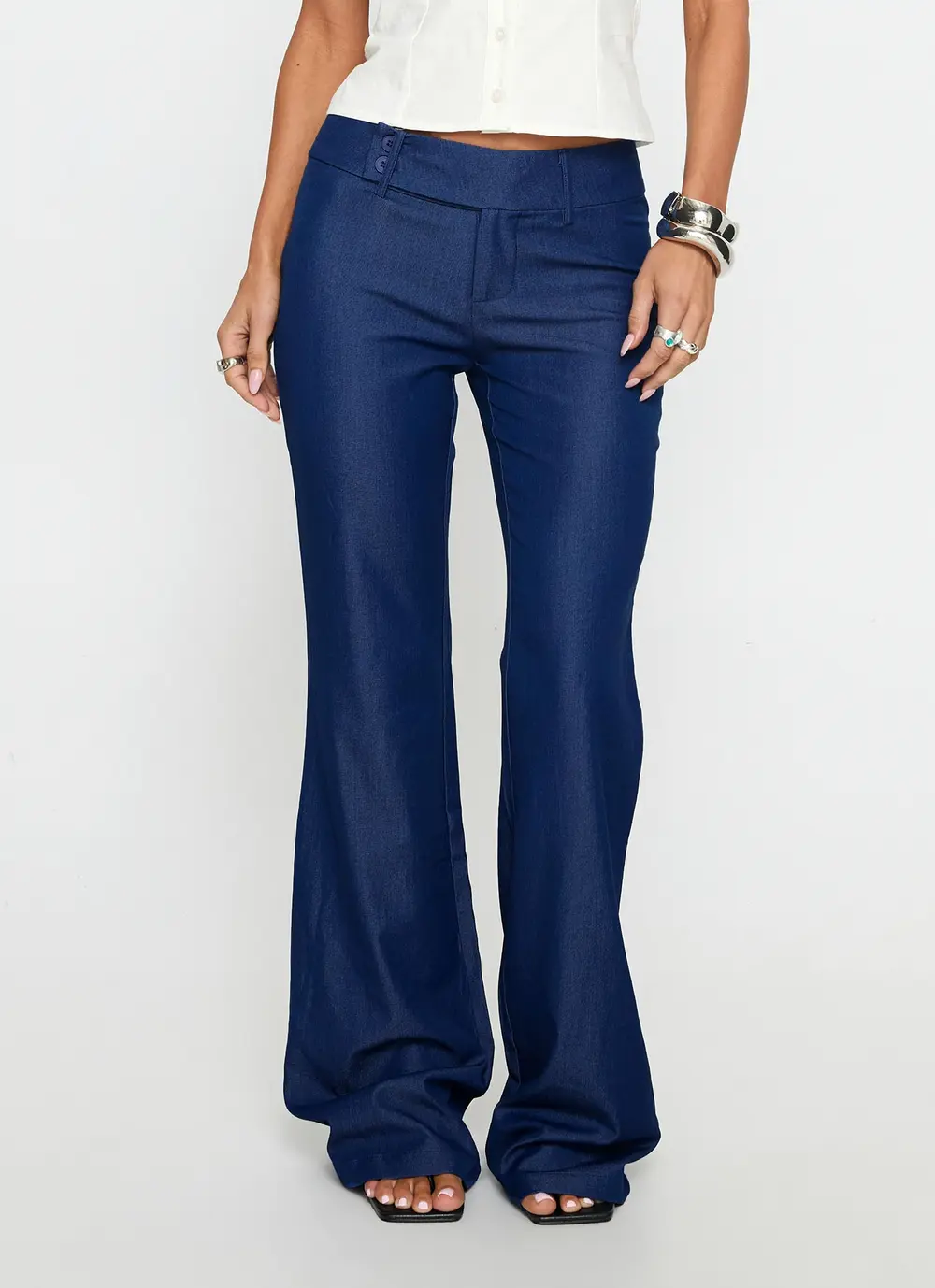 Kinkirk Flared Pants Chambray