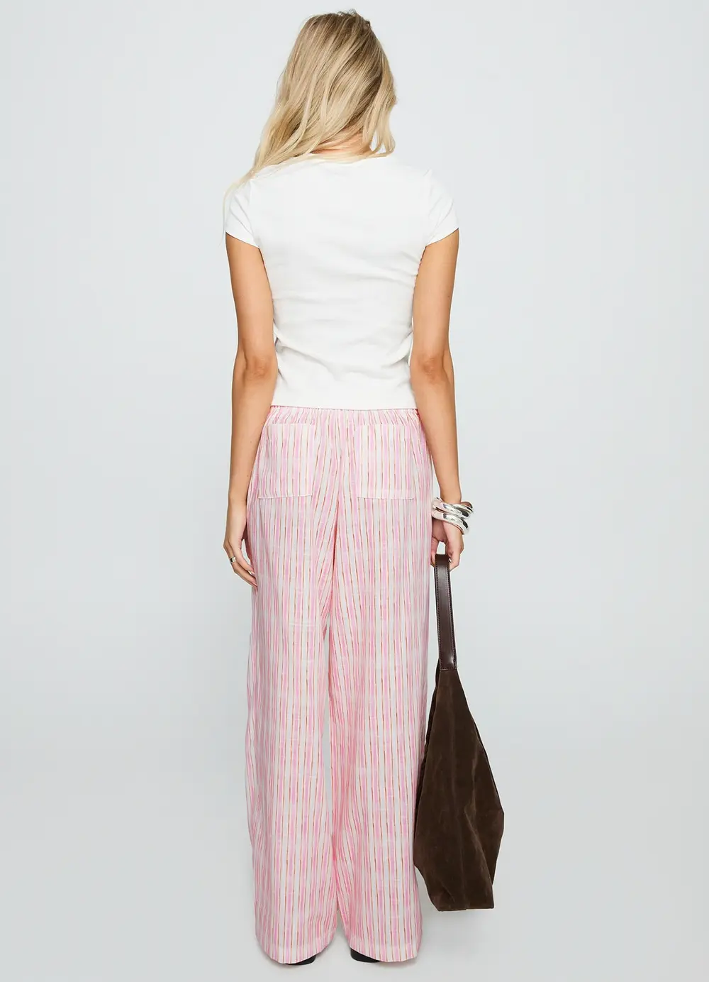 Beach House Pants Pink Stripe