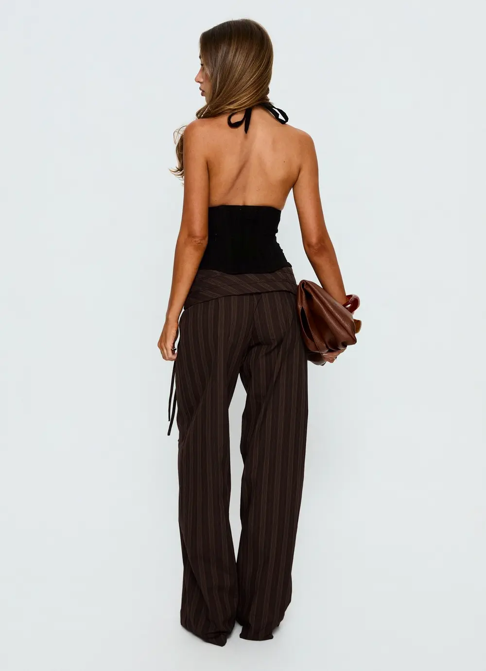 Seneca Wrap Pant Brown Stripe