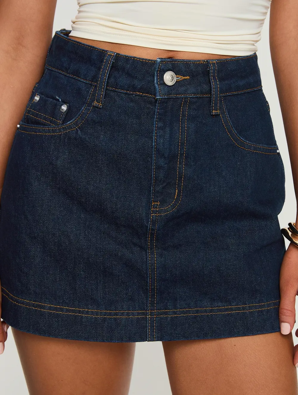 Heuston Denim Skort Dark Wash