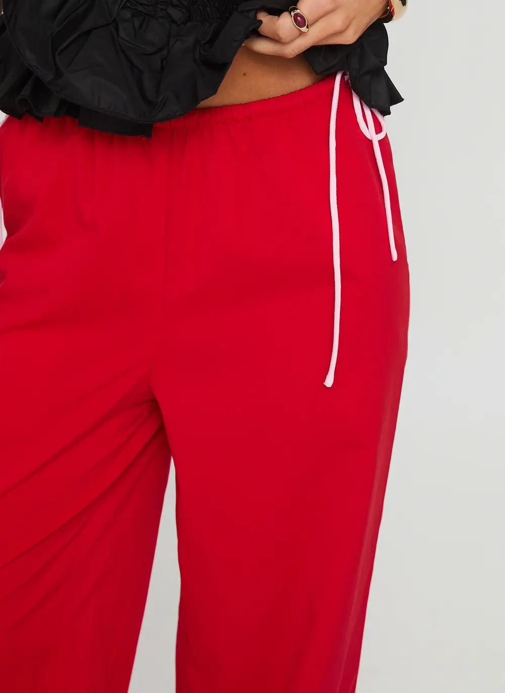 Sweet As Sugar Bow Pants Red / Pink