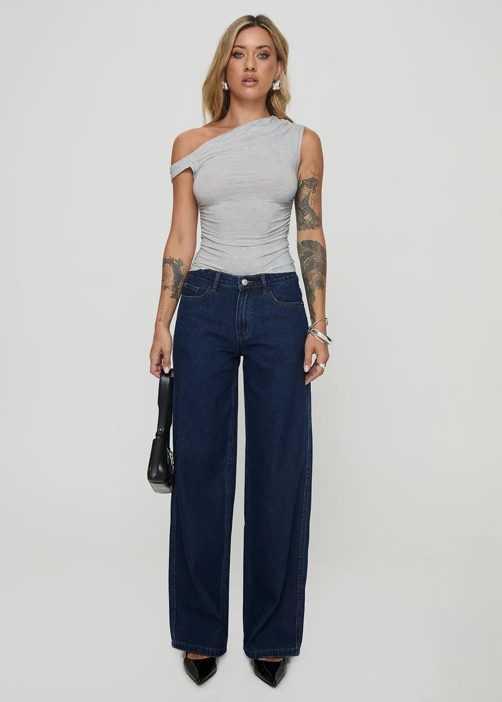 Maryanne Mid Rise Straight Leg Jeans Dark Wash