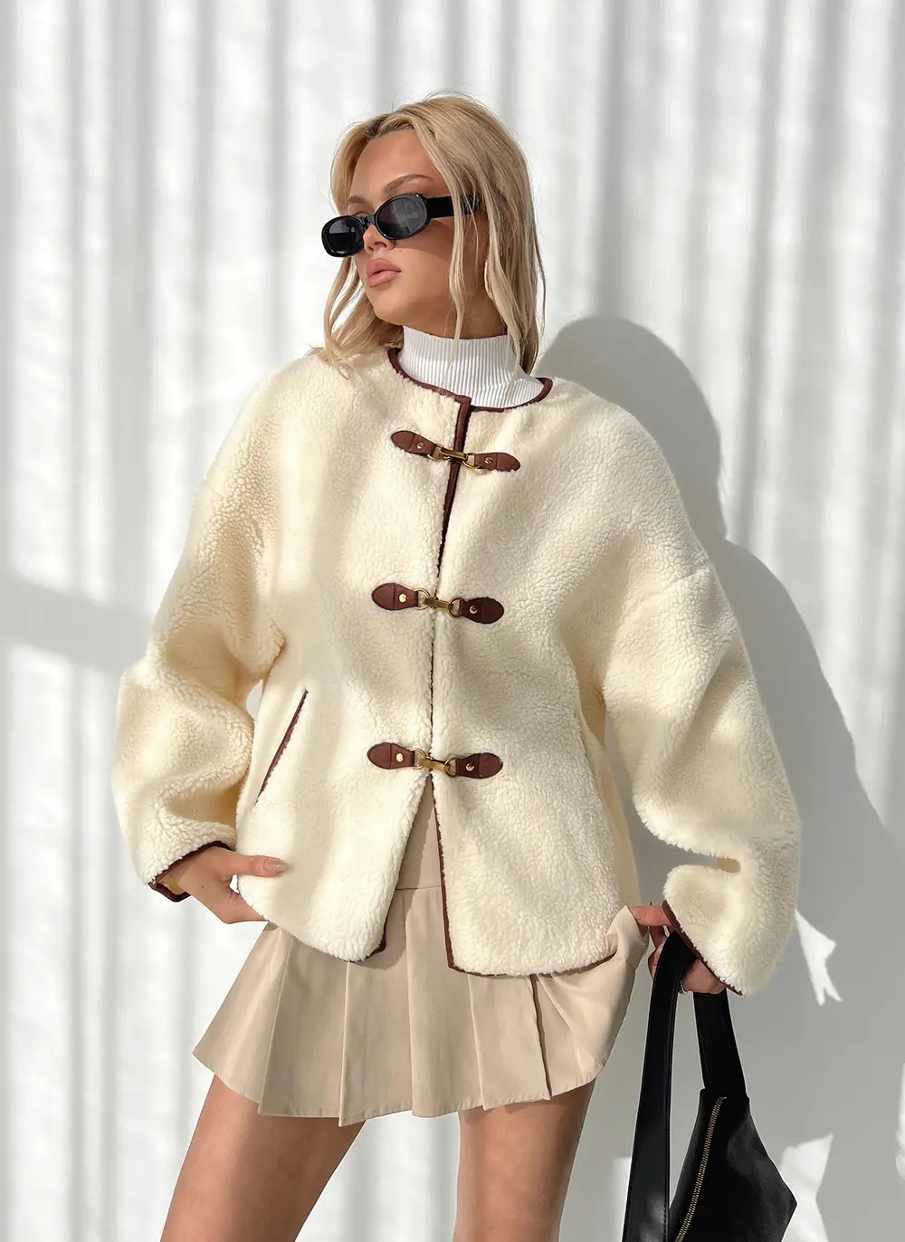 Adylic Teddy Coat Cream / Brown