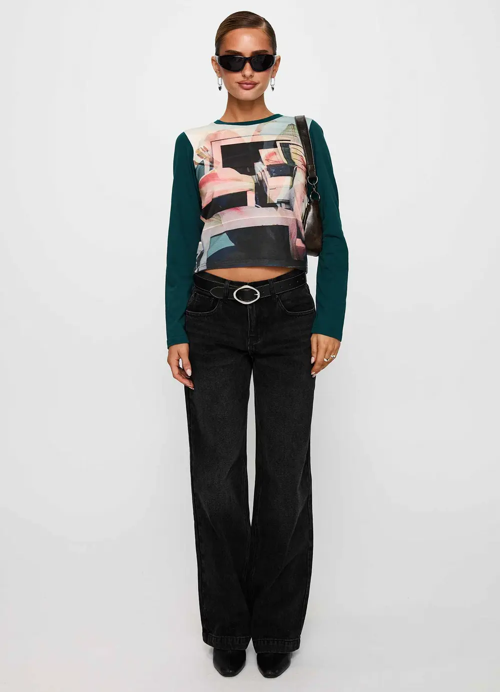 Anelli Low Rise Straight Leg Jeans Washed Black