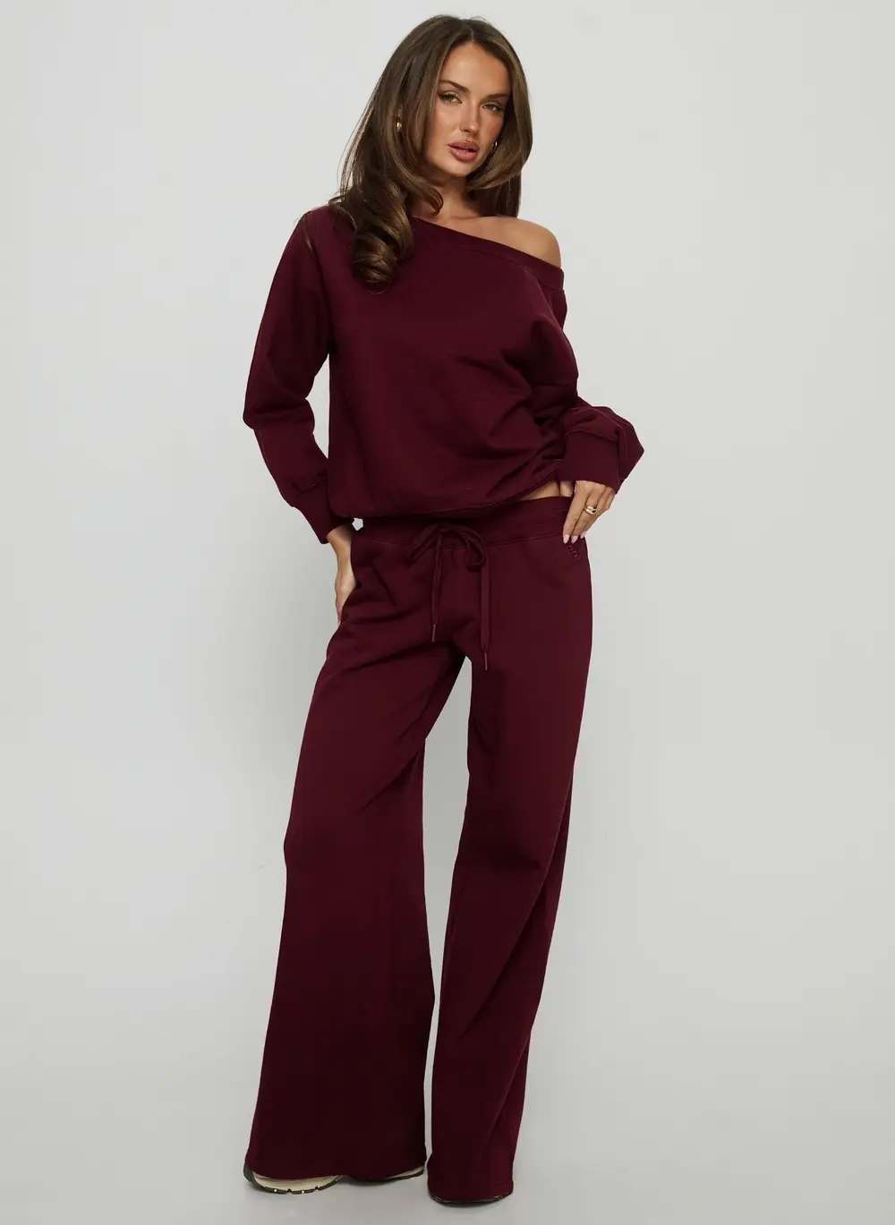 Dodie Wide Leg Pants Washed Currant