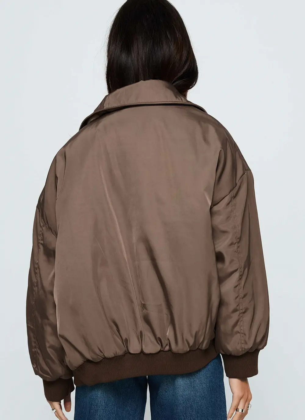 Say Less Bomber Jacket Dark Brown