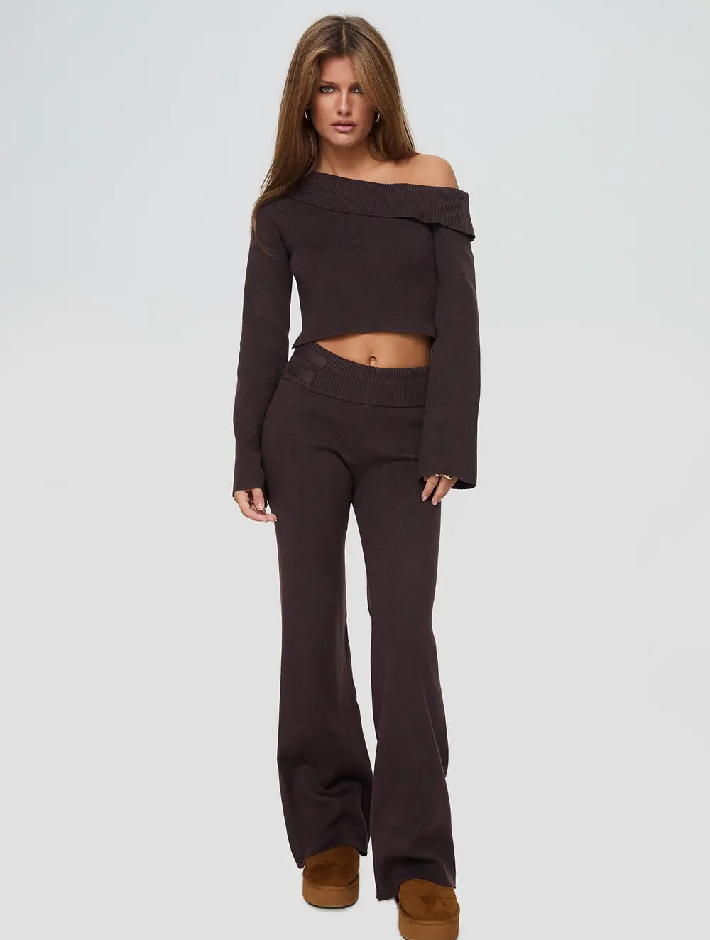 Try Me Knit Pants Chocolate