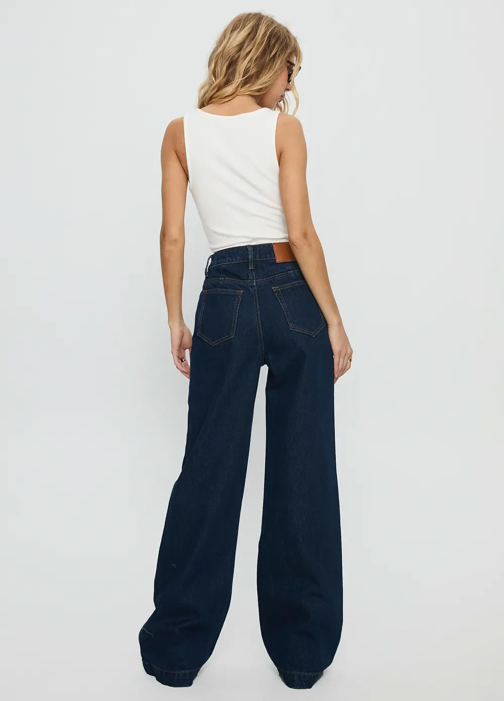 Goldie High Rise Wide Leg Jeans Indigo