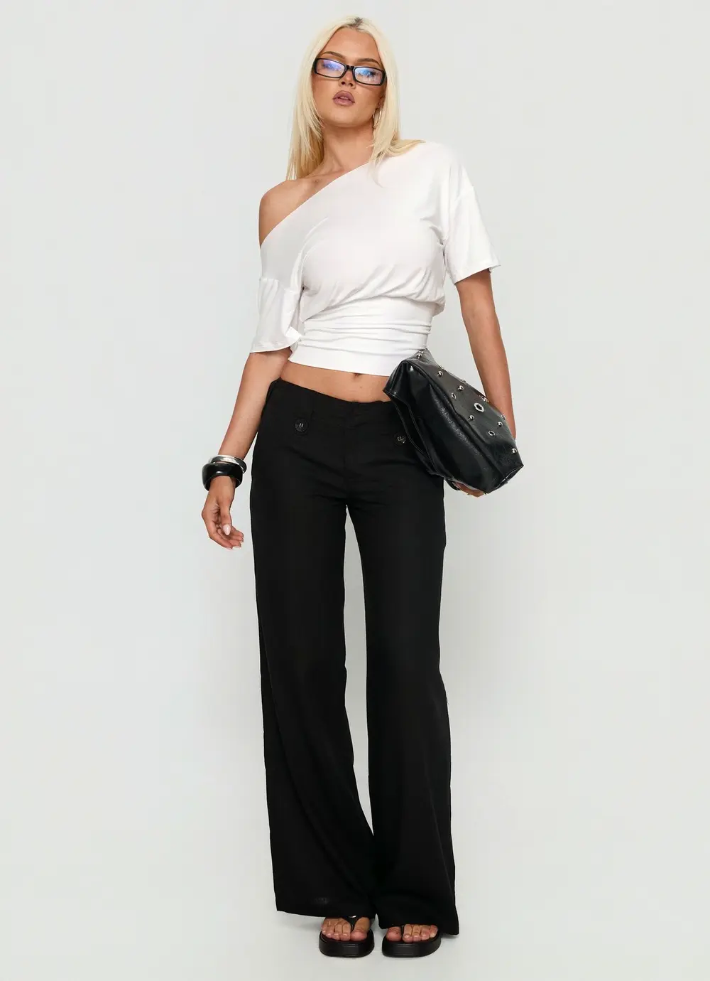 Pedra Wide Leg Pant Black