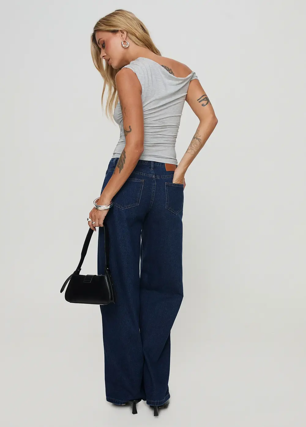 Maryanne Mid Rise Straight Leg Jeans Dark Wash