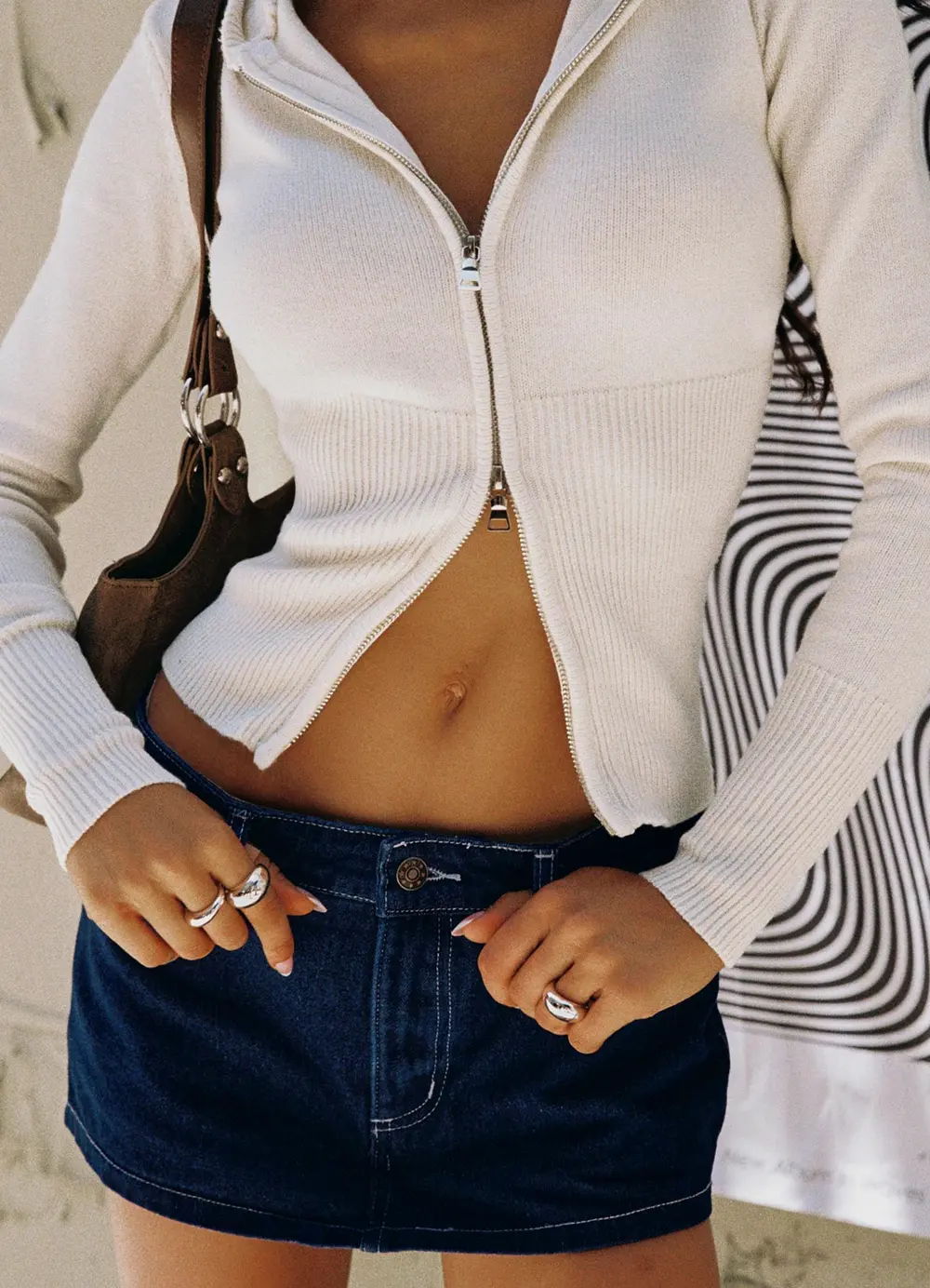 Rhode Mini Skort Blue Denim