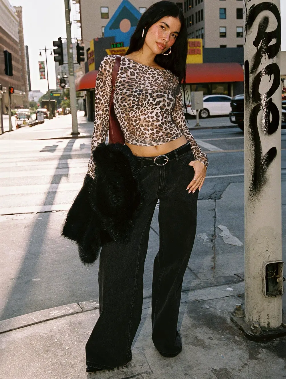 Ramos Low Rise Denim Jeans Washed Black