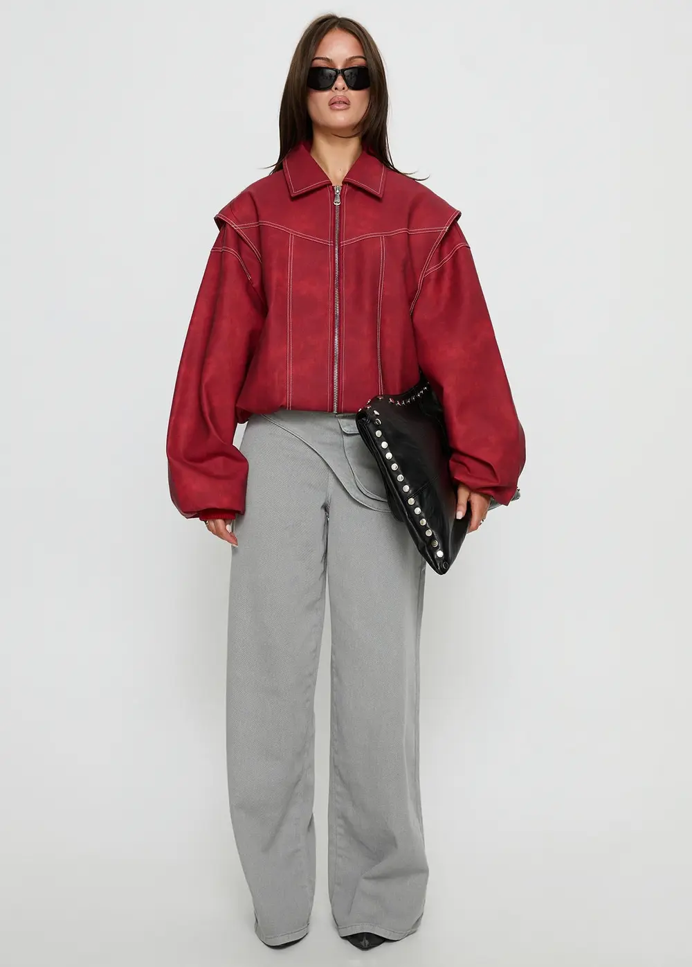 Vista Bomber Jacket Crimson