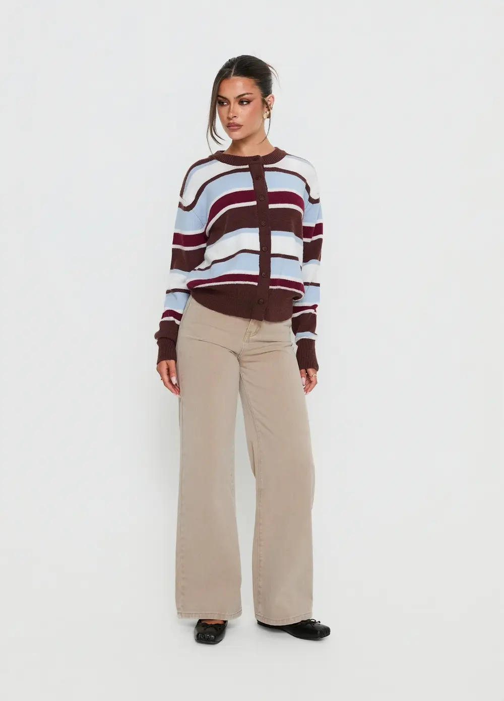 Nicolo High Rise Straight Leg Jeans Concrete