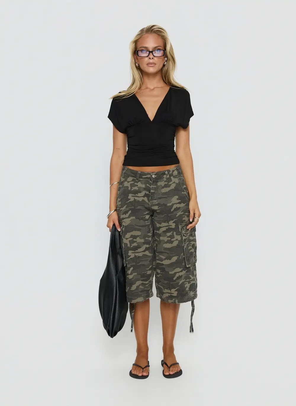 Hudsen Longline Cargo Shorts Camo