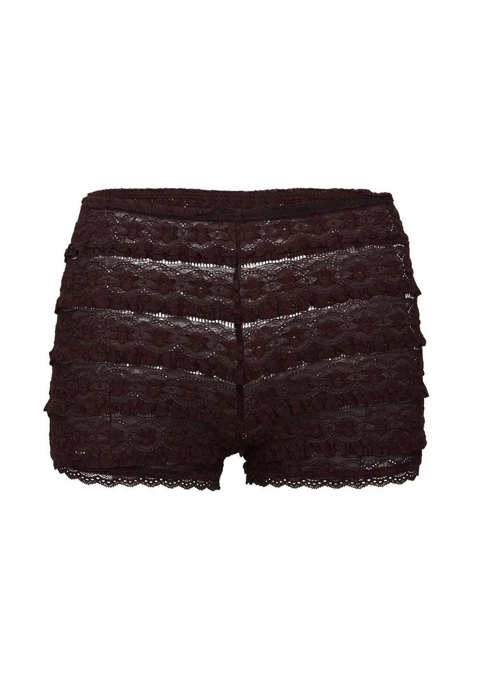 Angelis Lace Shorts Chocolate