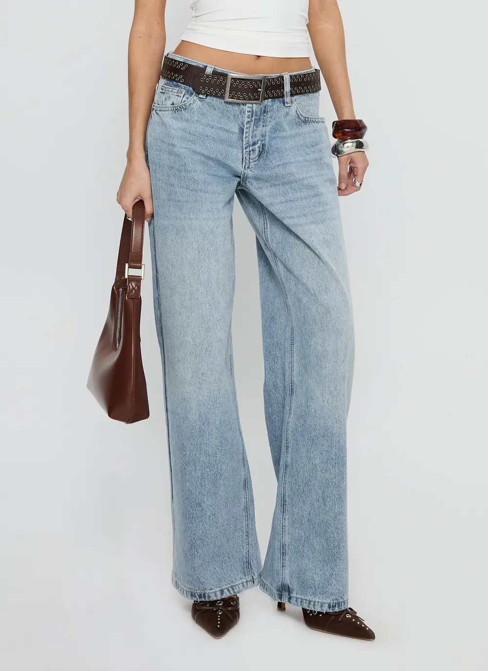 Serenitia Mid Rise Relaxed Jeans Light Wash Petite