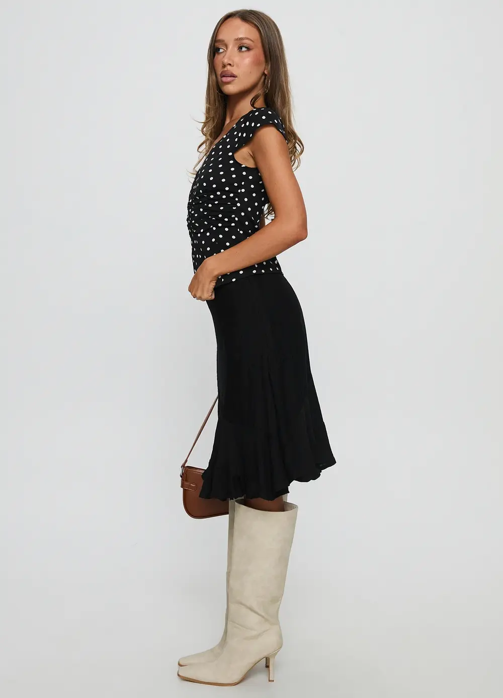 With Kindness Midi Skirt Black