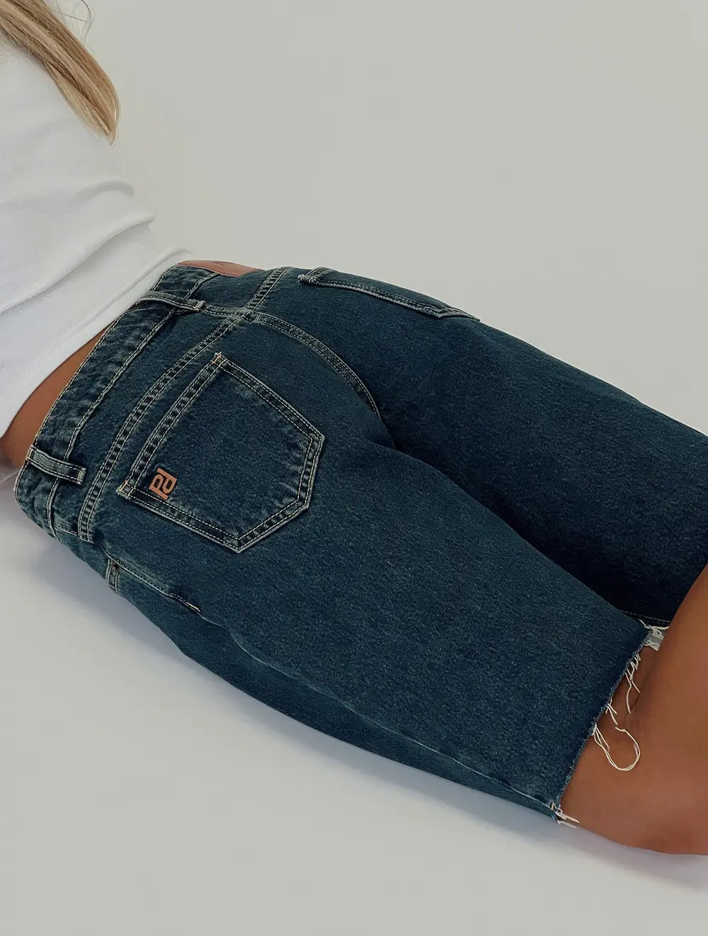 Cult Classic Longline Denim Shorts Vintage Wash