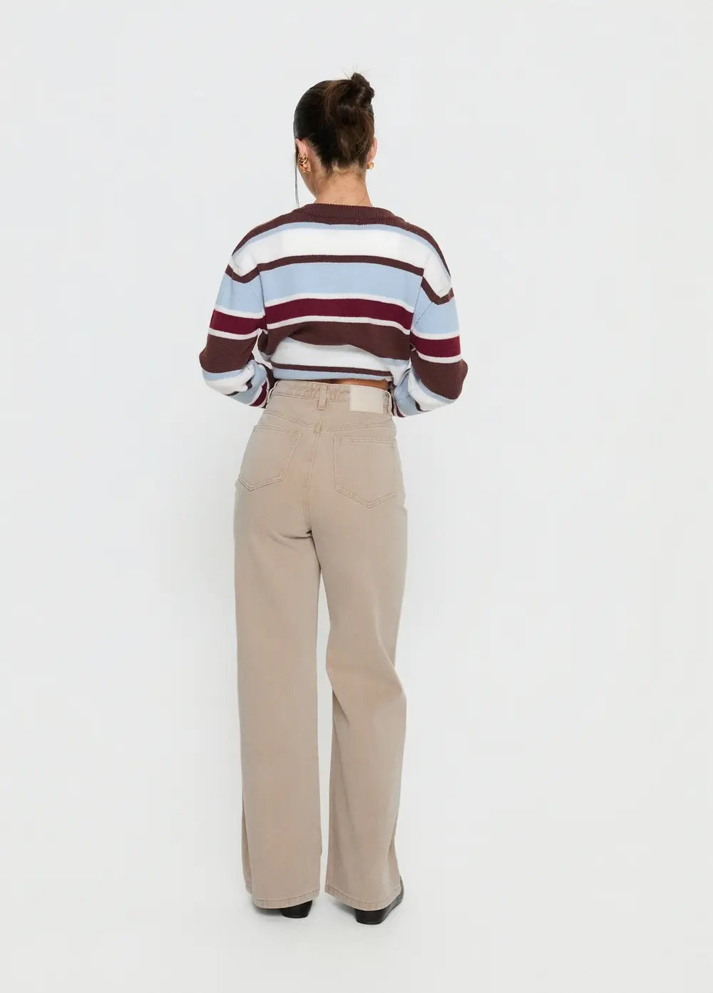 Nicolo High Rise Straight Leg Jeans Concrete