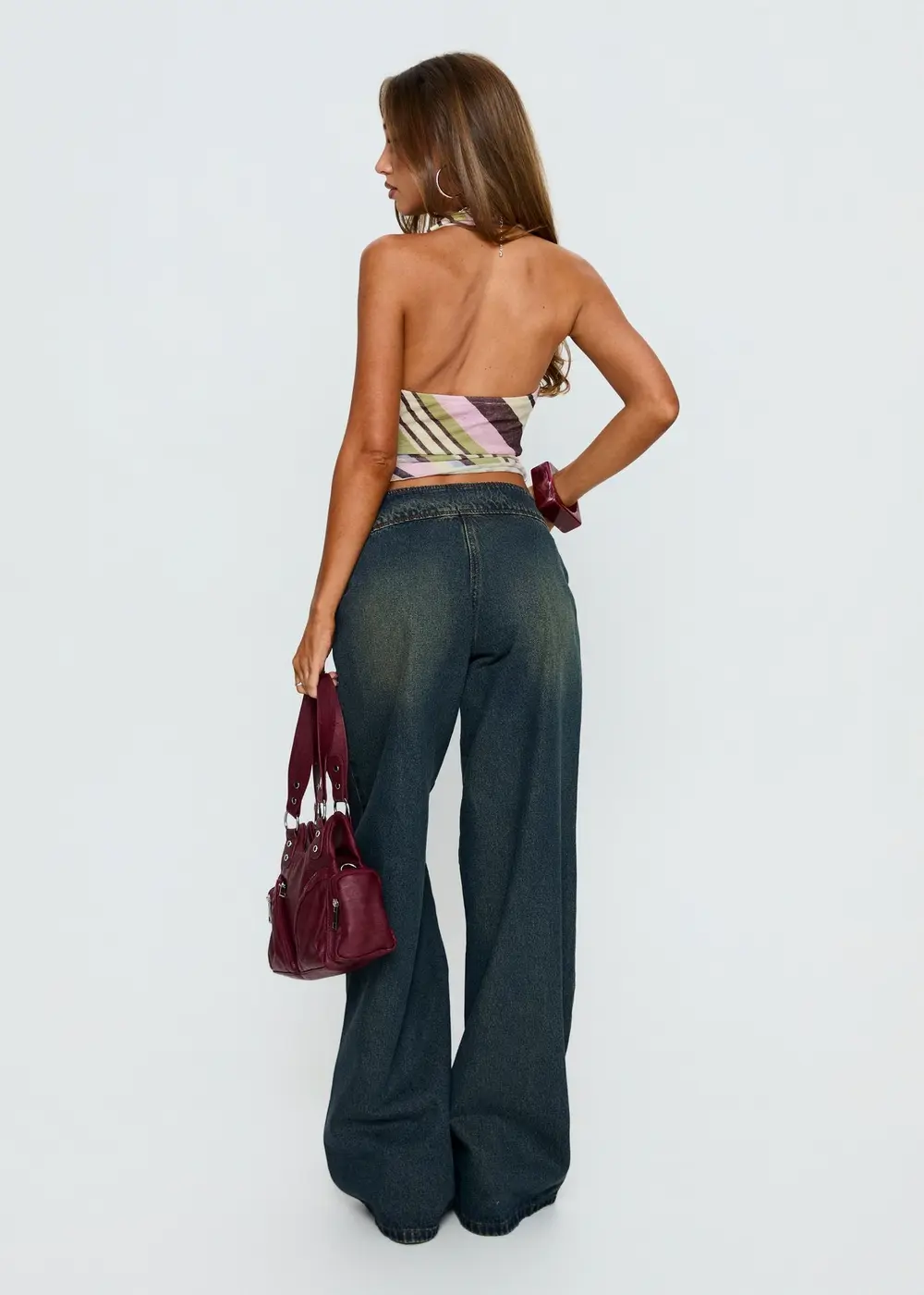 Boxie Mid Rise Wide Leg Jeans Vintage Wash