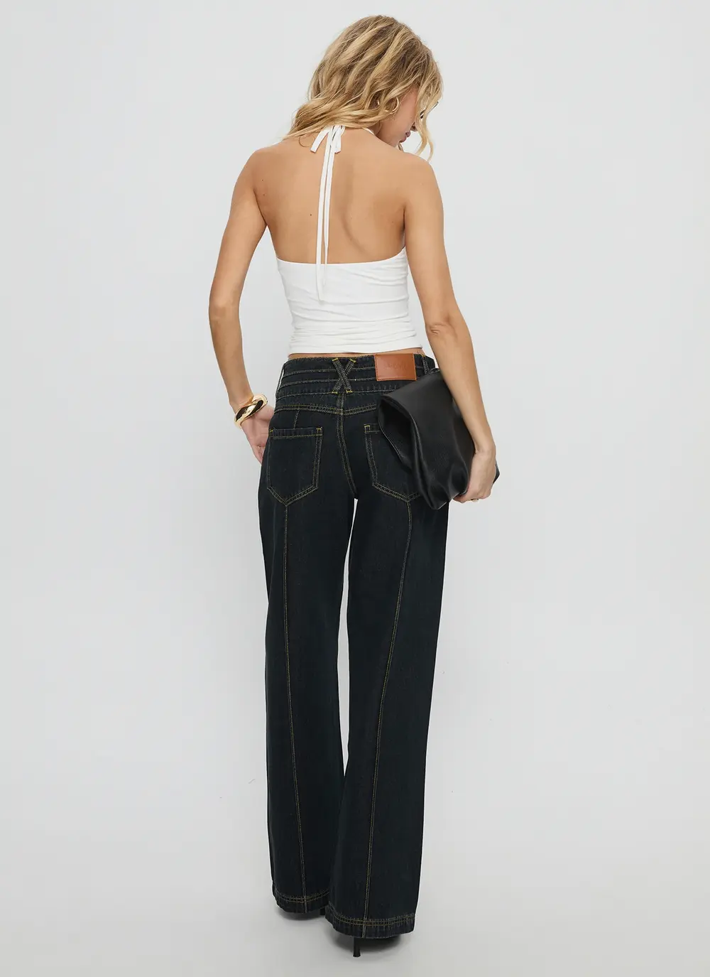 Hannalee Low Rise Wide Leg Jeans Grunge Wash