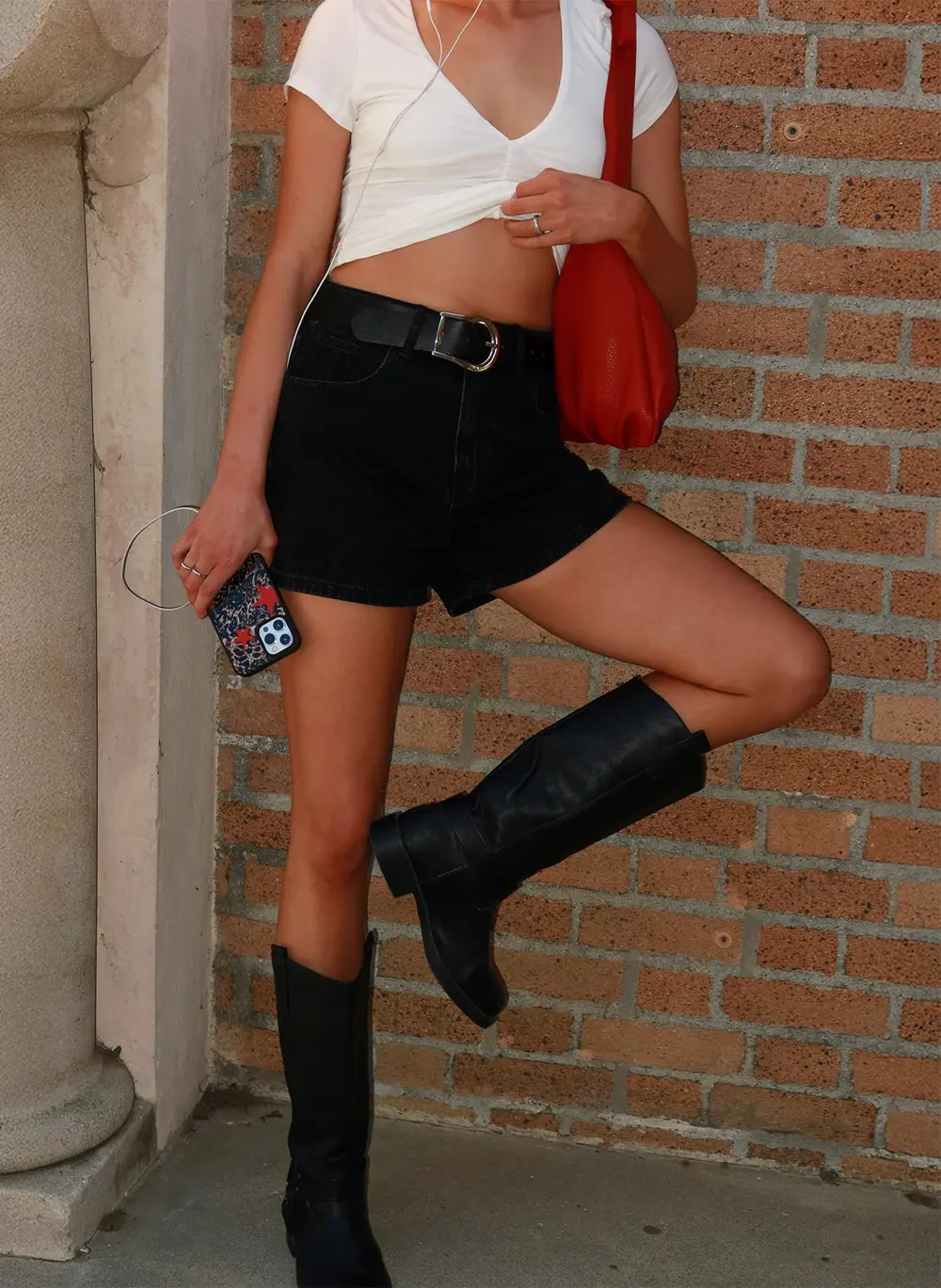 Tropicana Denim Shorts Washed Black