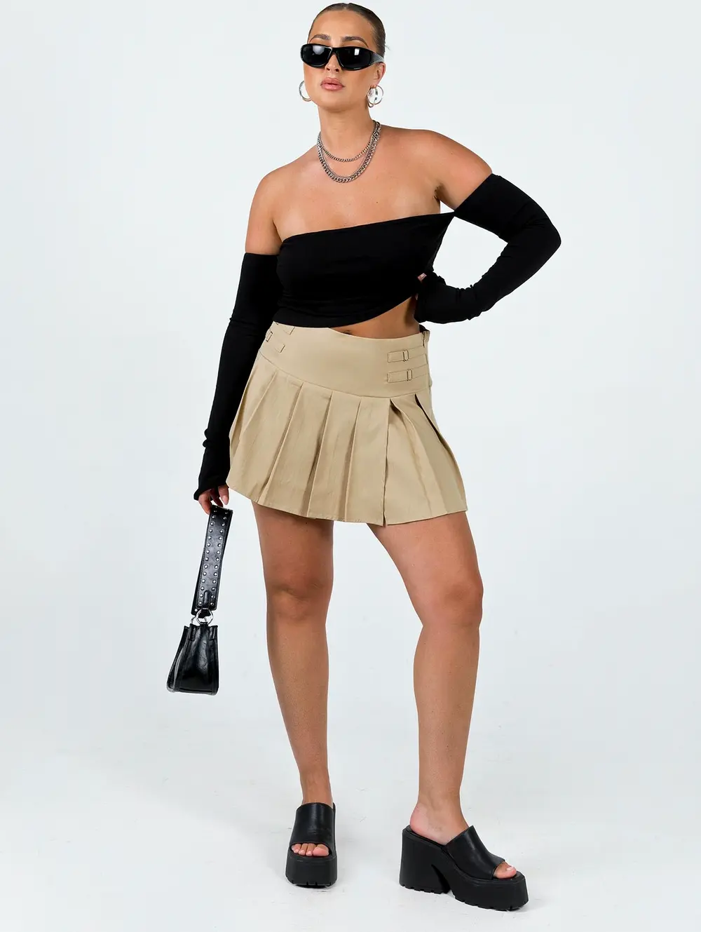 Cartwright Mini Skirt Beige