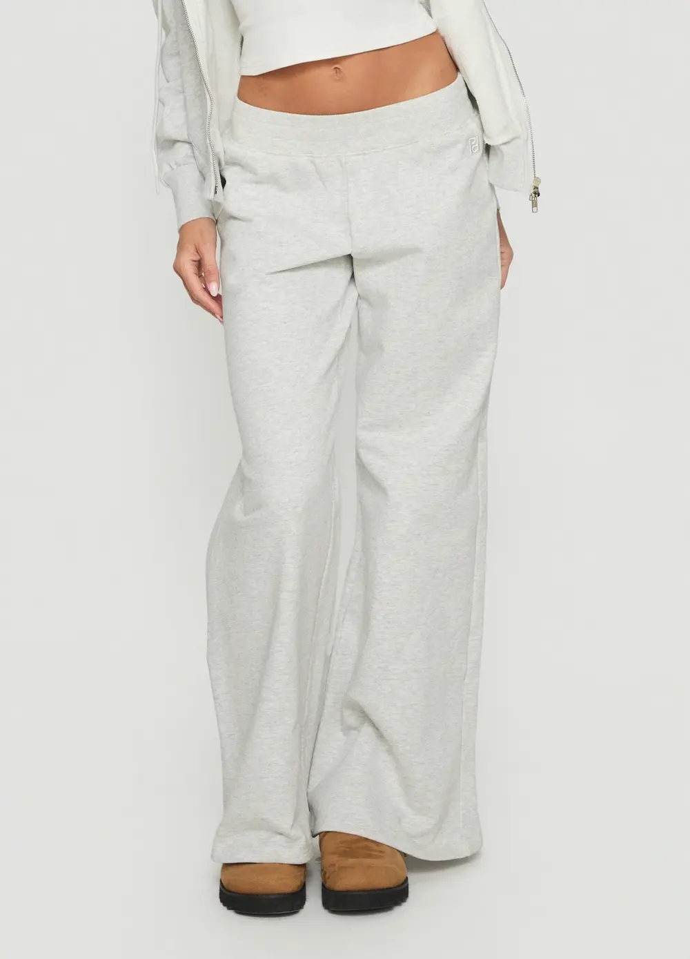 Summits Flared Track Pants Grey Marle