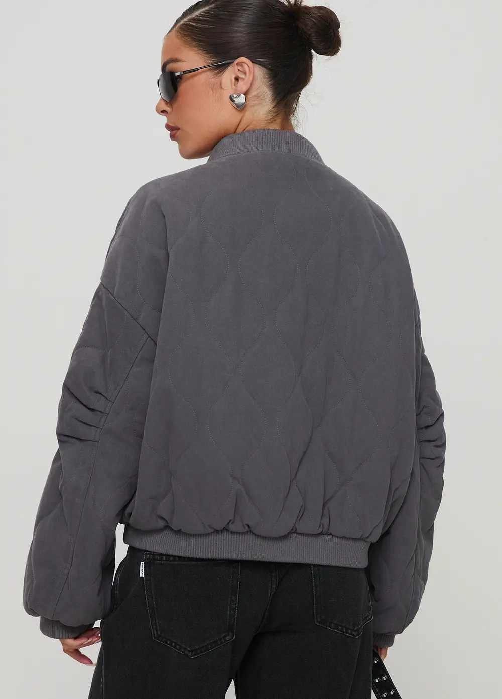 Stick Season Quilted Jacket Grey