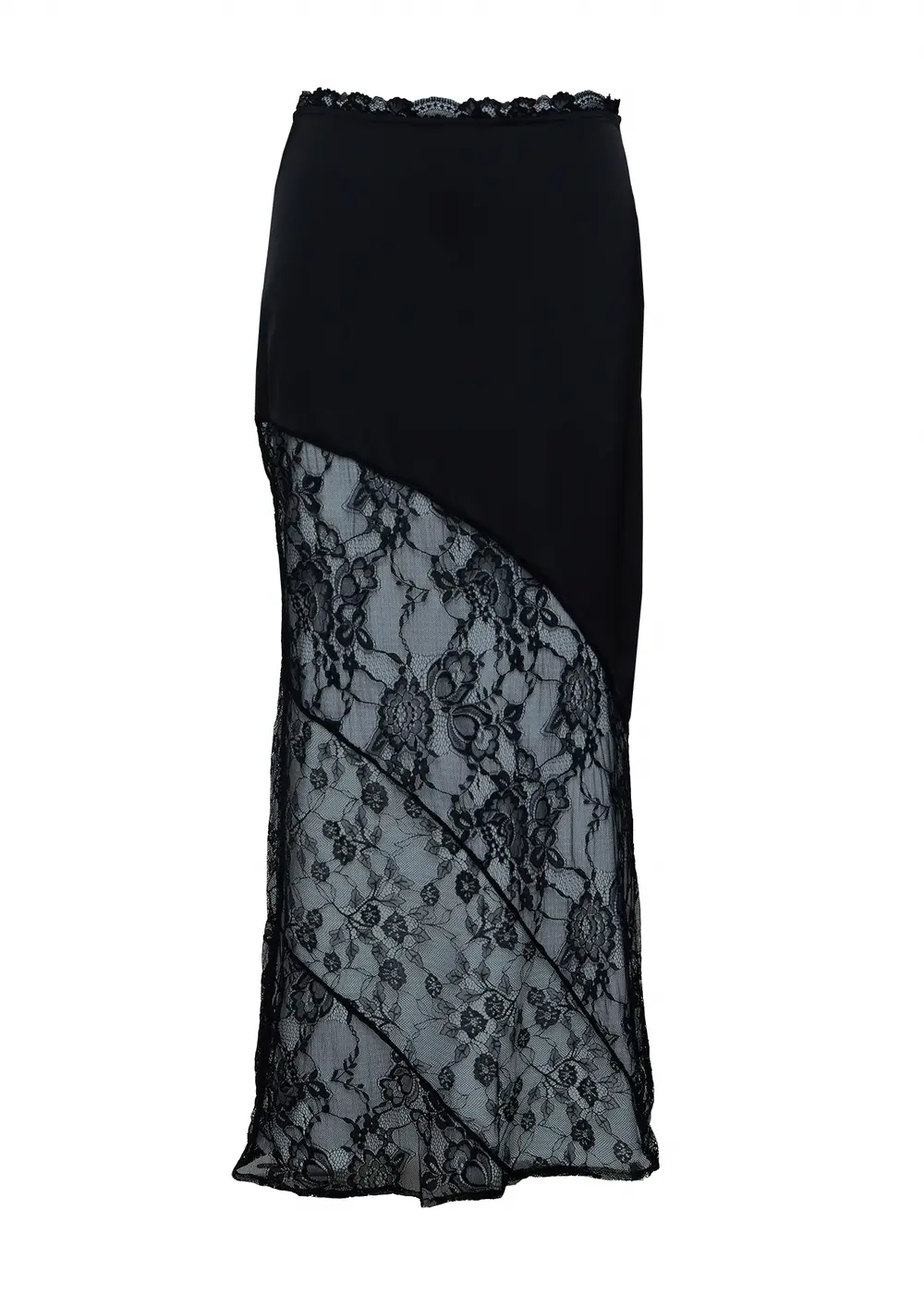 Castelli Lace Maxi Skirt Black