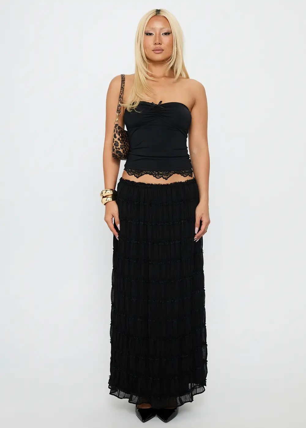 Estefania Maxi Skirt Black
