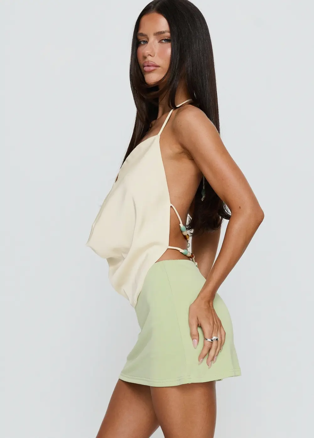 Brennah Jersey Mini Skort Pistachio