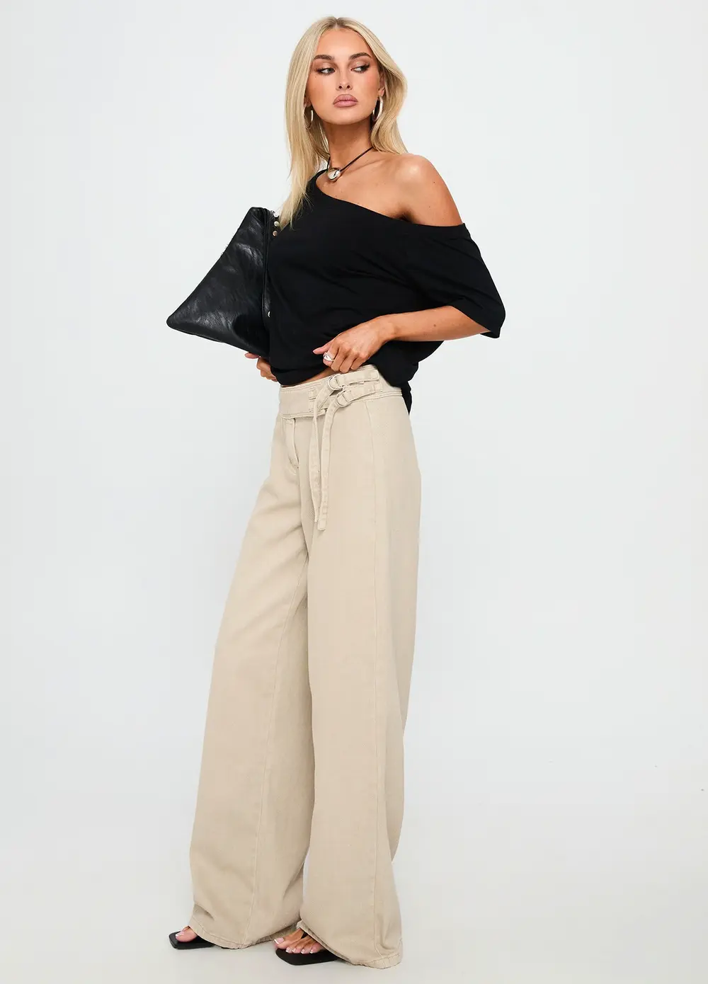 Boxie Mid Rise Wide Leg Jeans Washed Green