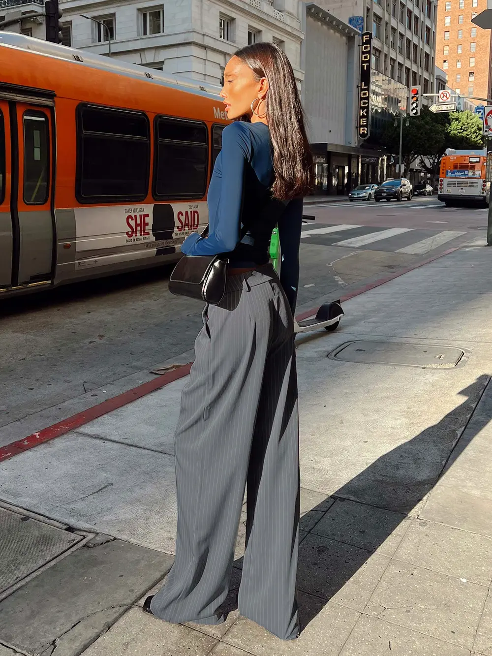 Archer Pants Pinstripe Grey