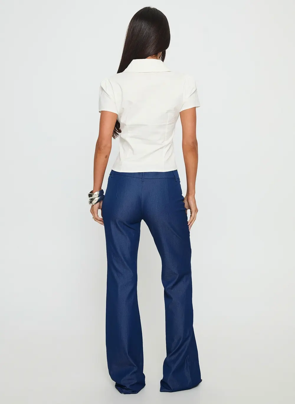 Kinkirk Flared Pants Chambray