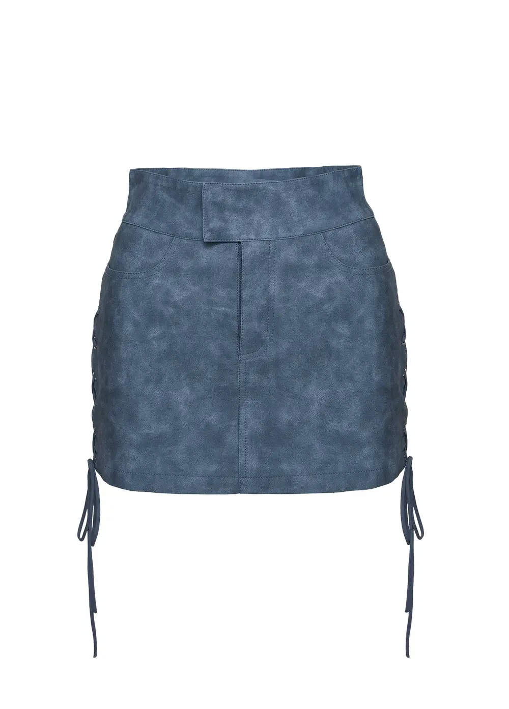 Ceejay Faux Leather Mini Skirt Slate