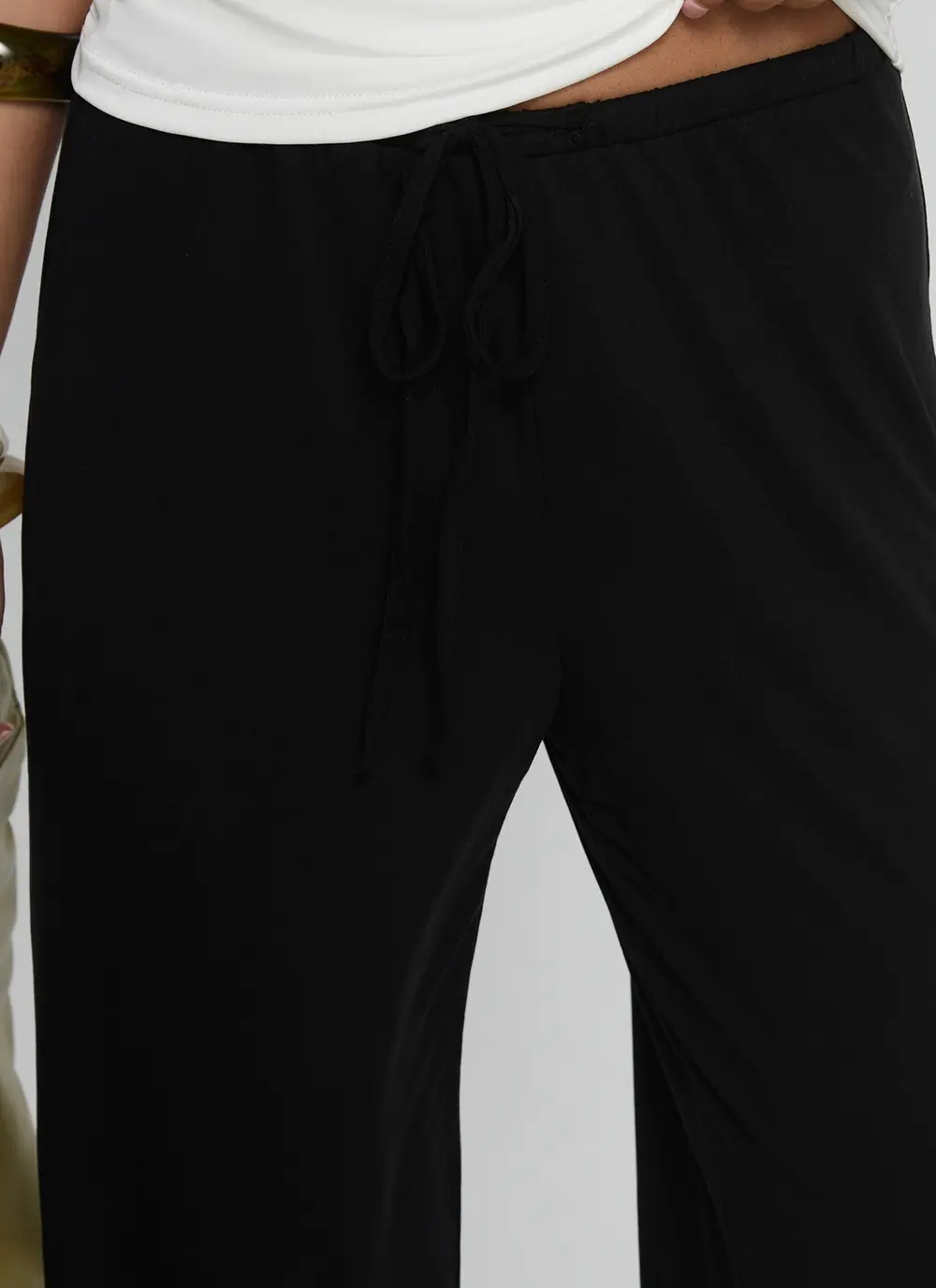 Gavrielle Jersey Wide Leg Pants Black