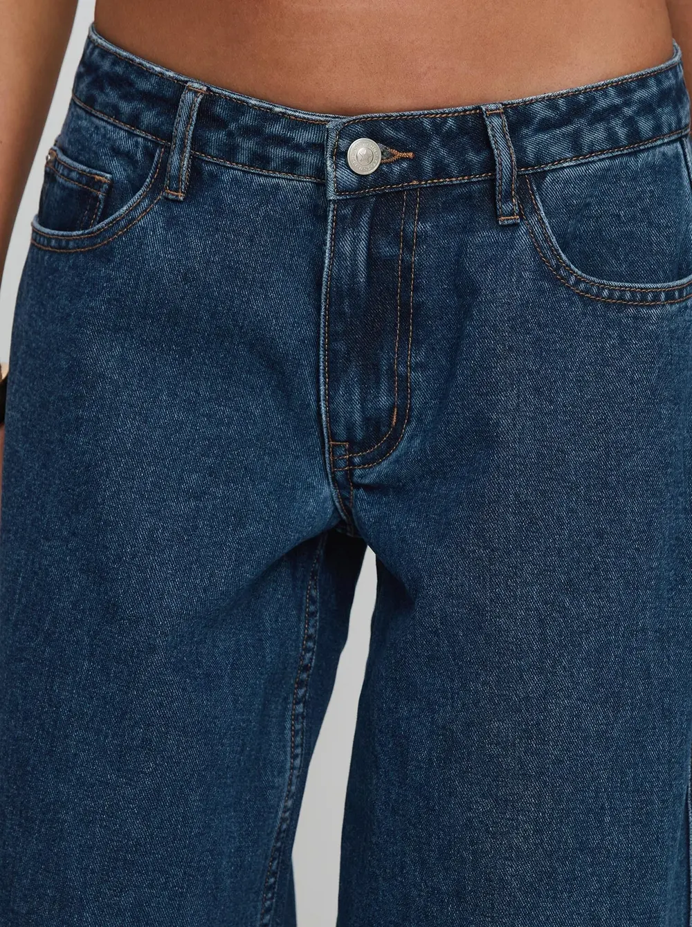 Ramos Low Rise Denim Jeans Dark Blue Wash