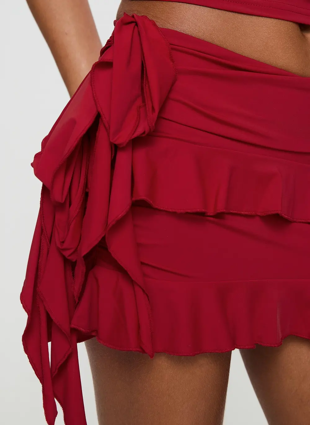 Rendezvous Mini Skirt Crimson