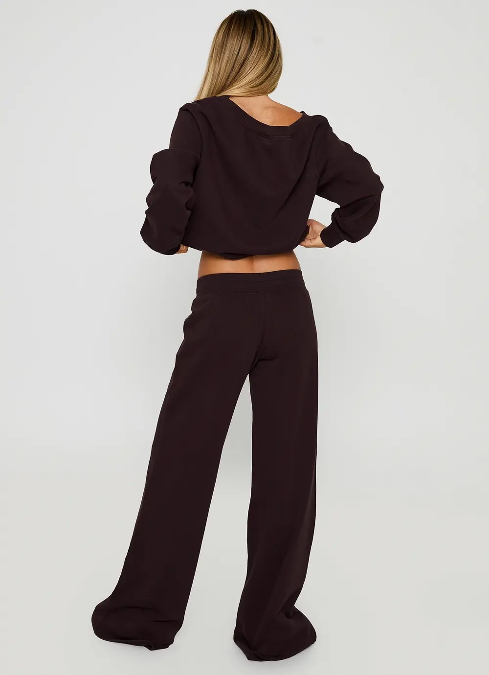 Dodie Wide Leg Pants Washed Brown