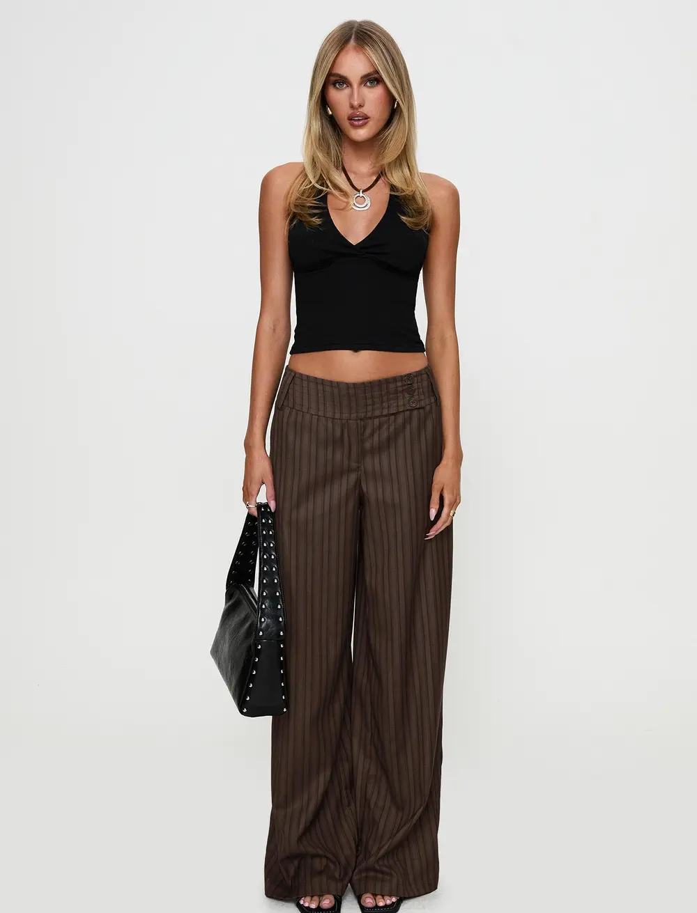 Cedars Low Rise Pant Brown Stripe