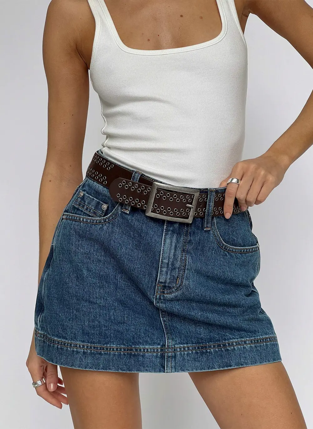 Gazelle Denim Skort Mid Wash